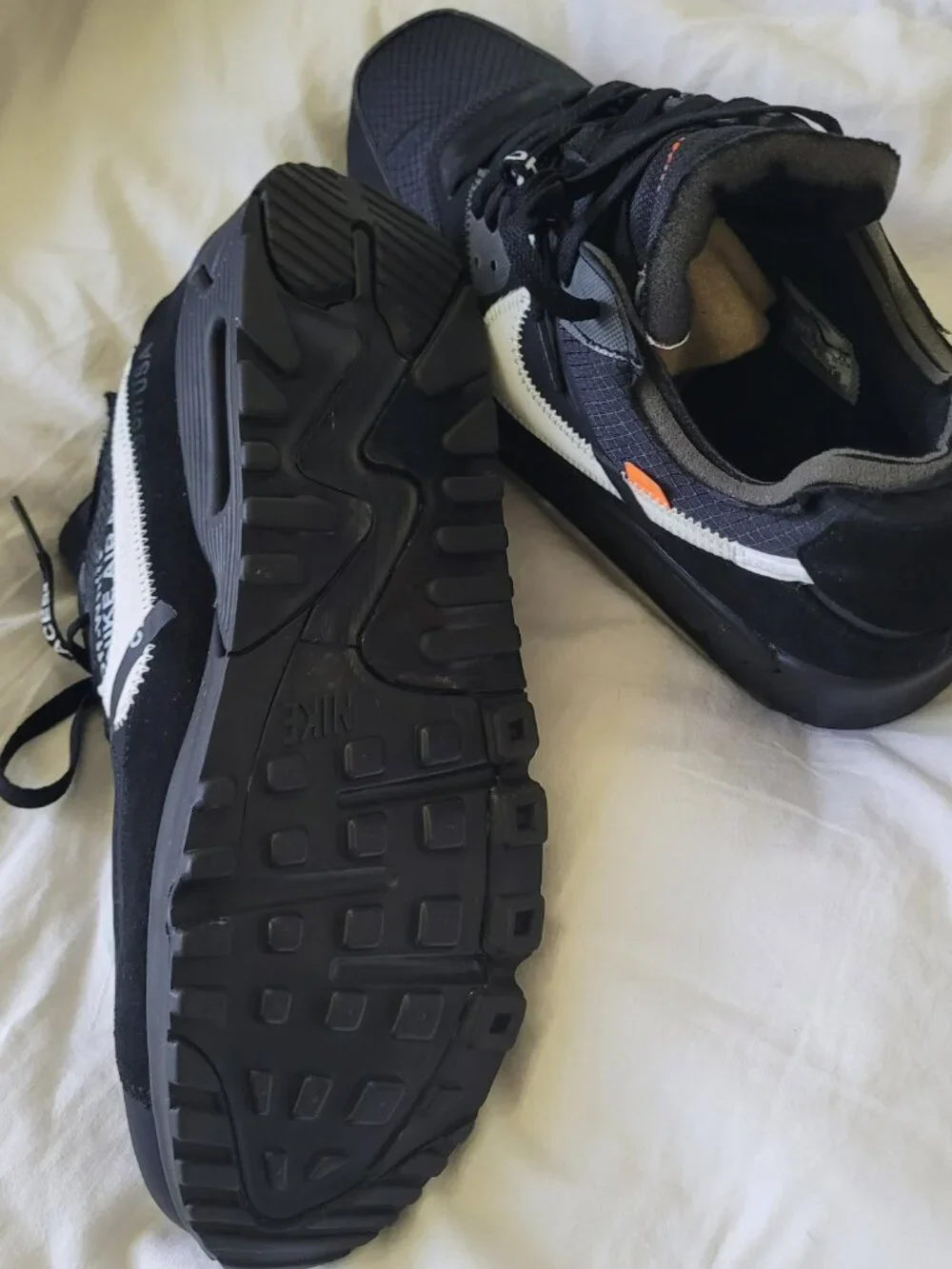 Nike Air Max 90 Off-White Black Excellent++ Mens Size 11 Rare Sneakers